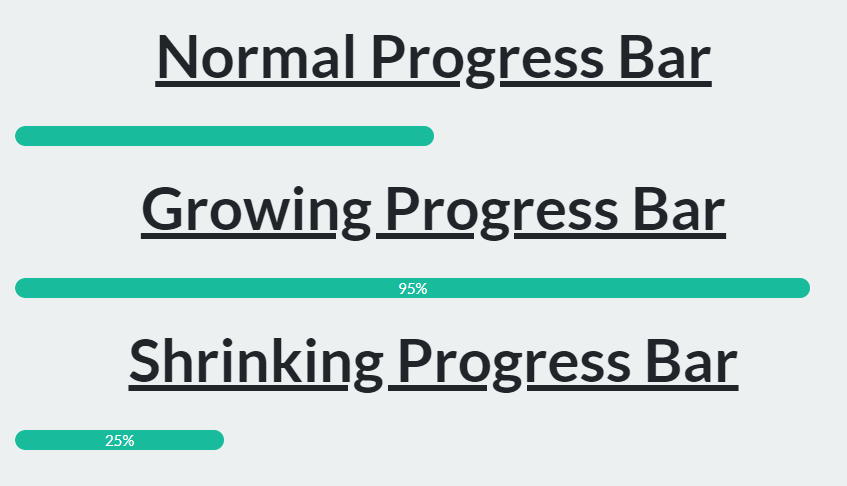 Growing/Shrinking progress bars